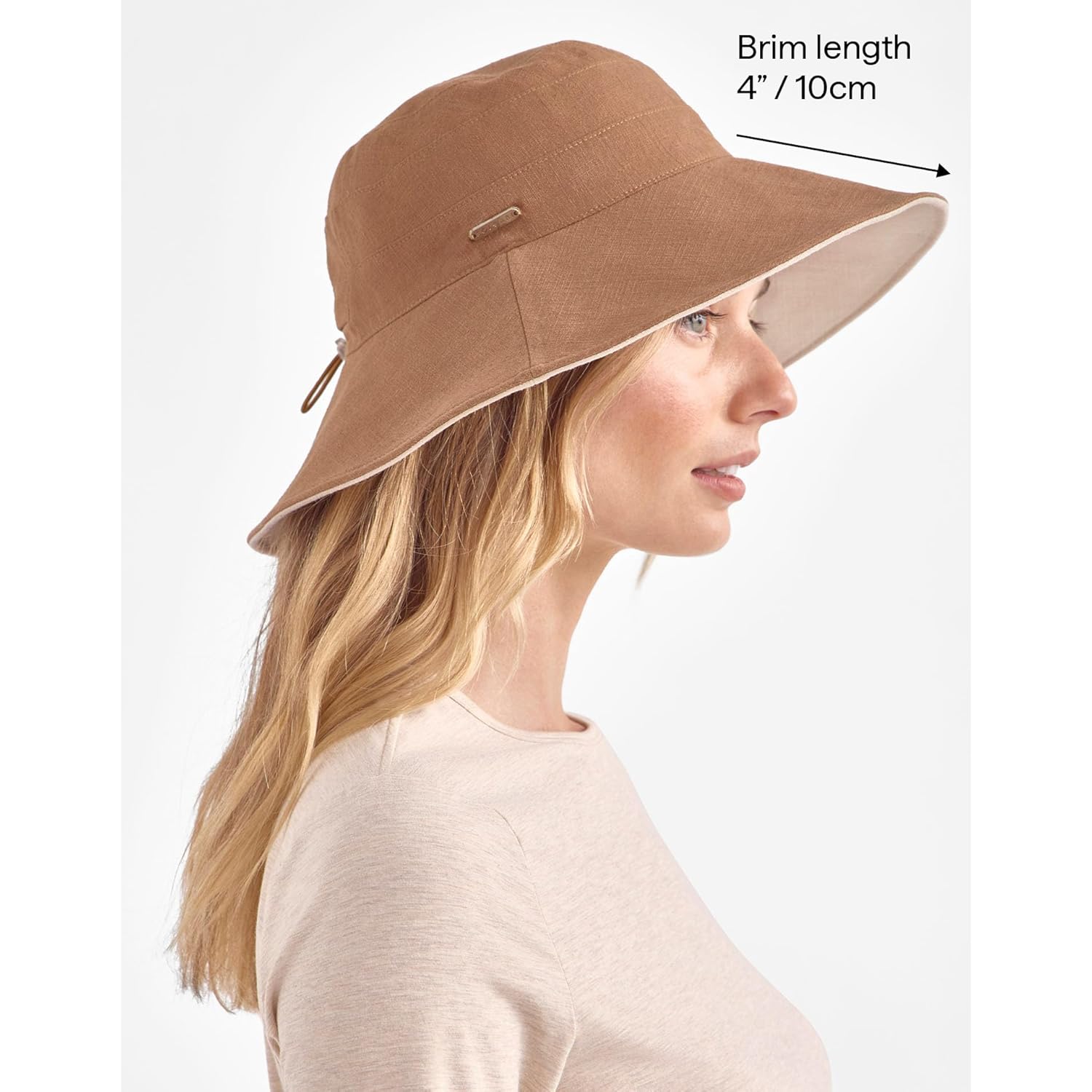 Solbari Resort Wide Brim Sun Hat UPF 50+ Packable UV Protection, Adjustable Size, Ponytail Opening, Stylish, Breathable