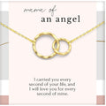 HOPE LOVE SHINE Baby Loss Memorial Silver Necklace for Women - Miscarriage Gifts For Mom - Infant Stillborn Baby Bereavement Remembrance Pregnancy Gift Jewelry - Mama of an Angel - 2 Linked Circles