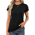 Womens Short Sleeve Tops Summer T Shirts Round Neck Casual Fashion Basic Tee
