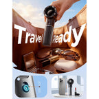 Handheld Portable Fan, 6-Speed Powerful Mini Personal Fan, Rechargeable 5000Mah Battery With Up To 15 Hours Runtime, Pocket Turbo Fan With Smart Led Display, Ideal For Travel, Camping, Makeup