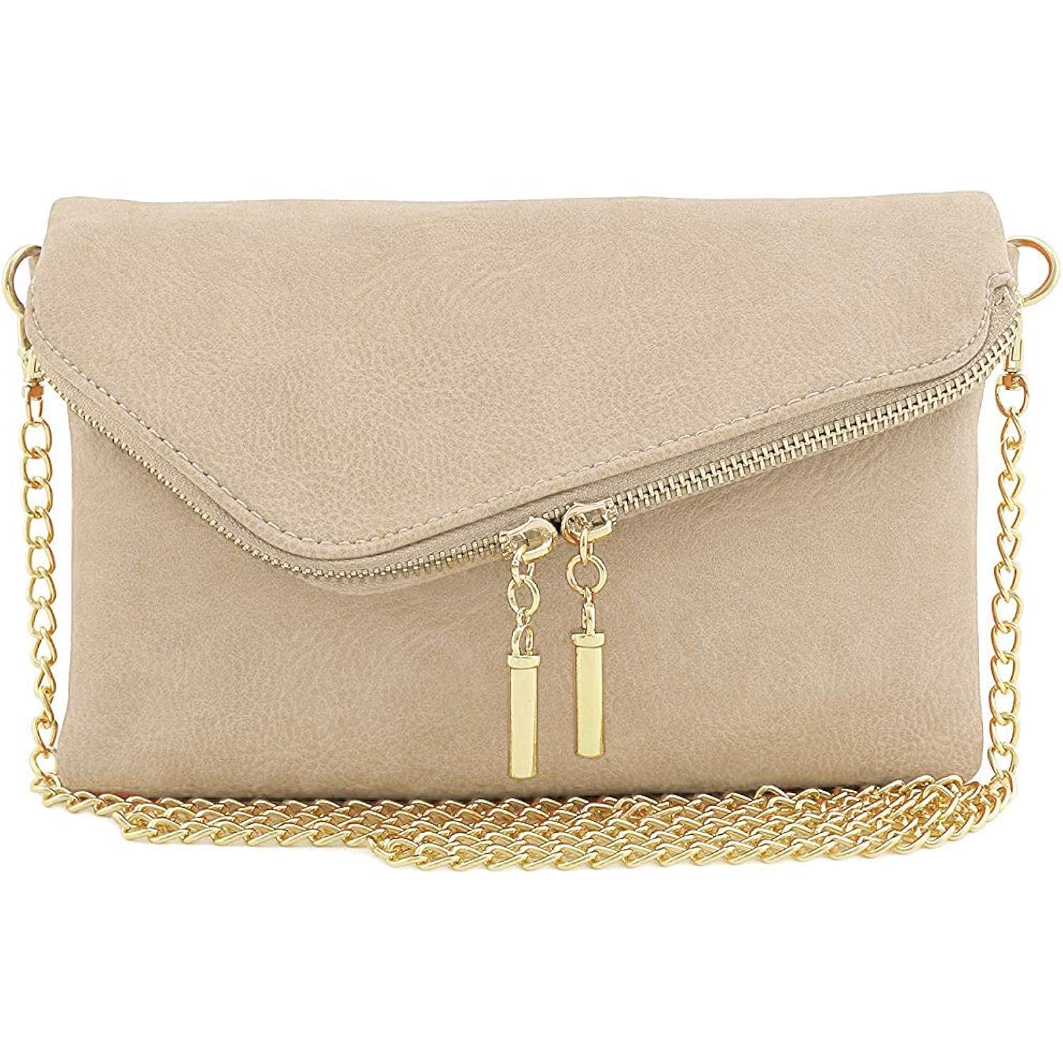 Envelope Wristlet Clutch Crossbody Bag With Chain Strap