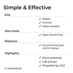 Wondercide - Wasp And Hornet Killer Aerosol Spray With Natural Essential Oils - Kill Wasps, Hornets,And Yellow Jackets - For Porch, Patio, And Outdoor Areas - Pet And Family Safe - 10 Oz - 2 Pack