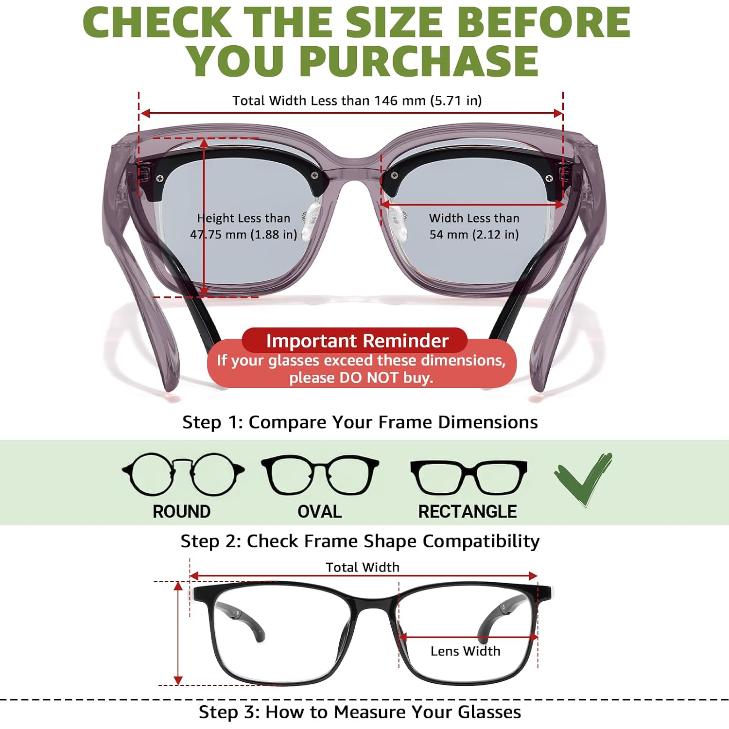 LVIOE Polarized Fit Over Sunglasses for Women Men Oversized Square Over Glasses Sunglasses with UV Protection A02 Grey Frame/Pink Lens
