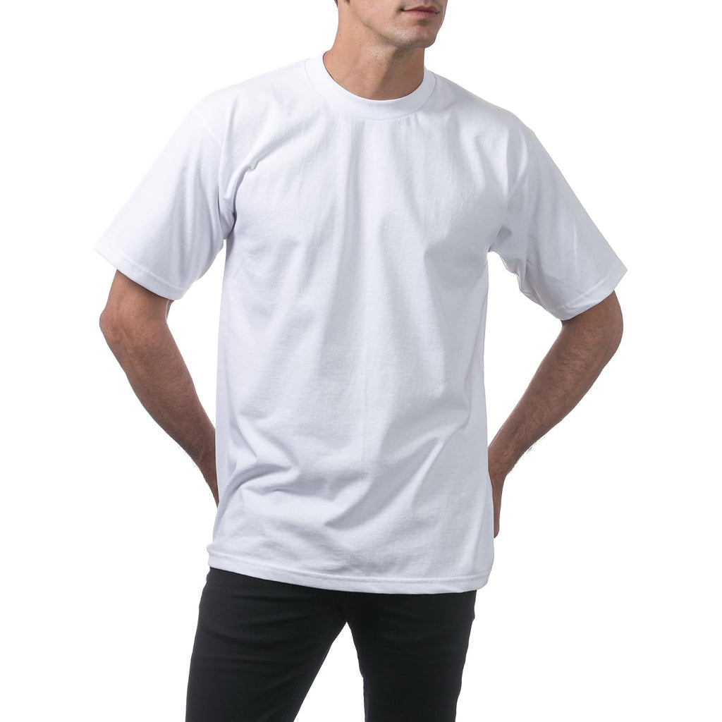 Pro Club Men'S 3-Pack Heavyweight Cotton Short Sleeve Crew Neck T-Shirt