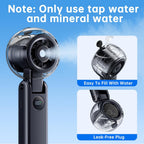 Handheld Misting Fan Portable - Small Personal Mister Fan Blow Cold Air,5000Mah Rechargeable Battery,Water Spray Cooling For Summer Outdoor Travel Beach Lash Makeup,Gifts For Women (Dark Blue)