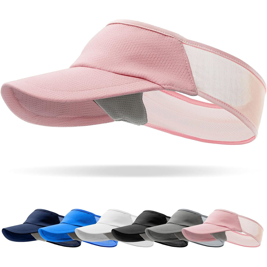 Sport Sun-Visor Hat Men Women Summer Uv Protection, Lightweight Cooling Golf Running Tennis Sweat-Band Cap
