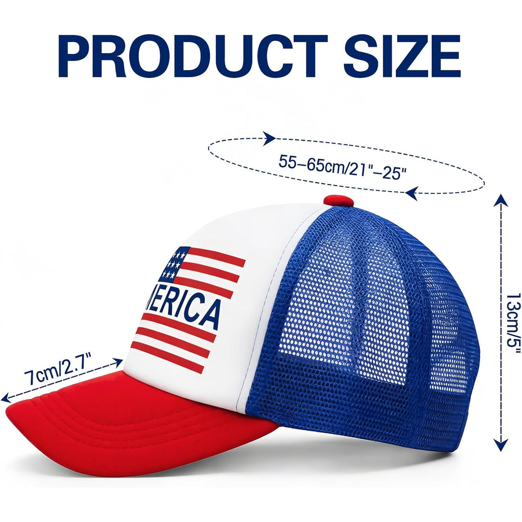 4Th Of July Hat 4Th Of July Accessories Adjustable Baseball Cap Snapback Mesh American Flag Usa Hat Fourth Of July Memorial Veterans Labor For Women Men Teen
