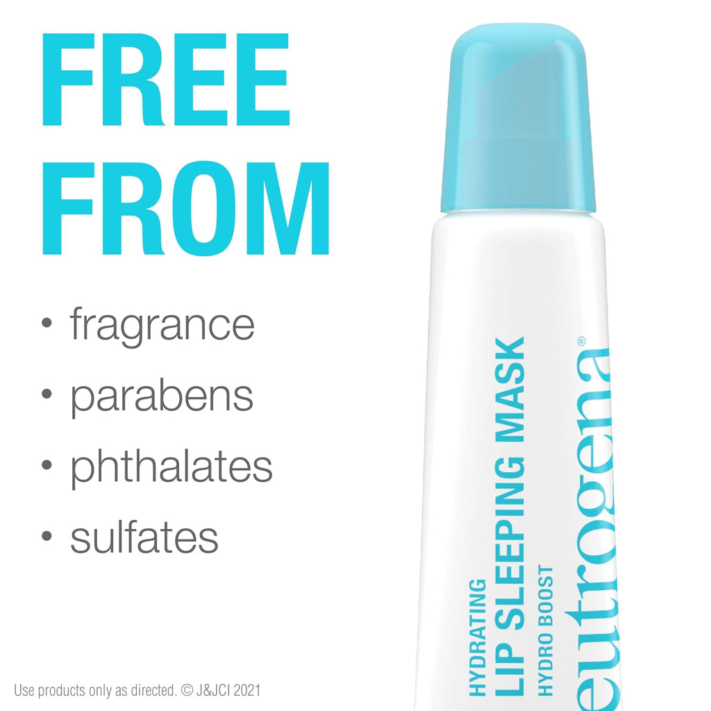 Neutrogena Hydro Boost Hydrating Lip Sleeping Mask With Hyaluronic Acid, Clear Overnight And Daily Moisturizing Treatment For Very Dry Lips, Fragrance Free Squeeze Tube Lip Balm, 0.35 Oz