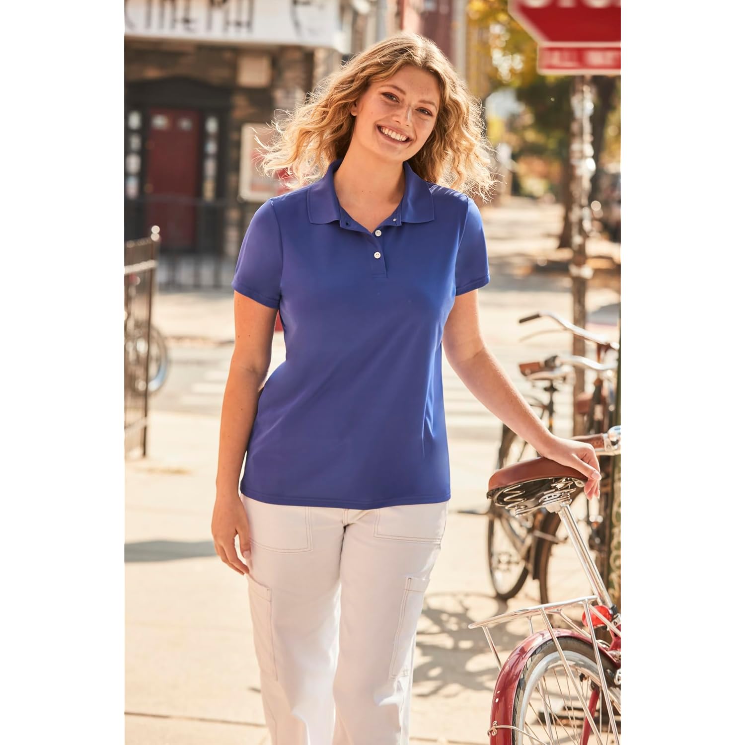 Hanes womens Performance Polo, Single or 3-Pack, Sport Cool DRI Moisture-Wicking Polo Shirt, 40+ UPF Protection