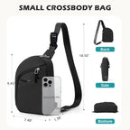 Anti Theft Crossbody Bags For Women Men, Small Sling Crossbody Bag Travel Purse Shoulder Wallet With Rfid Blocking