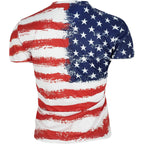 Men'S Short Sleeve Patriotic American Design With Eagle And Flag Premium T-Shirt