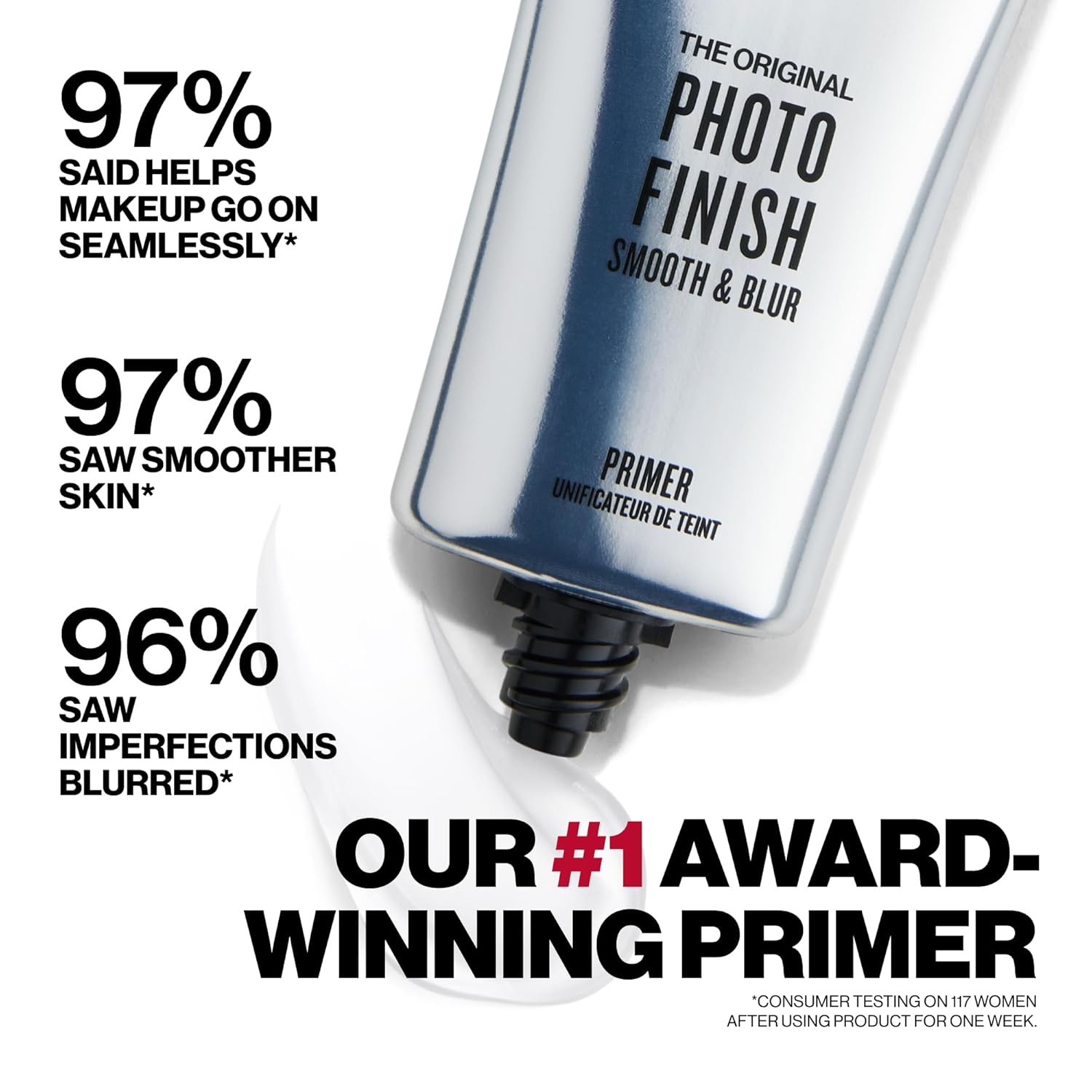 Smashbox The Original Photo Finish Smooth & Blur Makeup Primer | Instantly Smooths and Blurs Fine Lines and Pores | Vitamins A + E