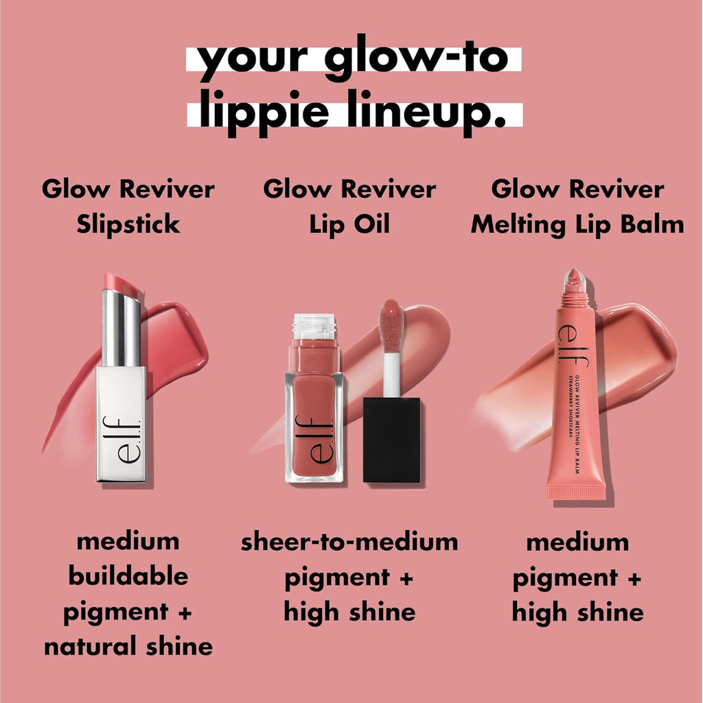 e.l.f. Glow Reviver Slipstick, Tinted Lip Oil Stick, Non-Sticky & Hydrating For A Soft-Shine Finish, Vegan & Cruelty-Free, Mauve Mentality