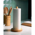 Kitchlife Wooden Paper Towel Holder Countertop - Solid Freestanding Paper Towel Dispenser Stand With Anti-Skid Base