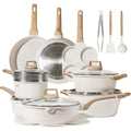 CAROTE Pots and Pans Set, Nonstick Cookware Sets, 21pcs Induction Cookware Kitchen Set Non Stick Cooking Set w/Frying Pans & Saucepans (PFOS, PFOA Free)