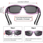 Polarized Sunglasses Fit Over Glasses For Men Women, Wraparound Sun Glasses Uv400 Protection For Driving Fishing