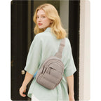BAGSMART Small Sling Bag for Women, Puffer Crossbody Bag Purses Hobo Handbag Fanny Packs for Travel Hiking