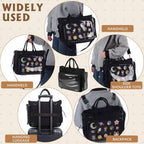 Large Ita Backpack Shoulder Tote Bag Crossbody Handbags Kawaii Black Ita Purse With Clear Pvc Insert For Pin Display Kpop Fan Anime (Pins Not Included)