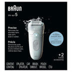 Braun Epilator Silk-épil 5, Hair Removal Device, Women Shaver & Trimmer, Wet and Dry, Includes Skin Contact Cap, SE5-011, Grey