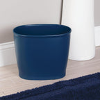 Idesign Slim Plastic Bathroom Trash Can, Navy Blue | Small, For Bedroom, Office, Desk, Dorm
