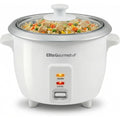 Elite Gourmet ERC-003X Electric Rice Cooker with Automatic Keep Warm Makes Soups, Stews, Grains, Hot Cereals, 6 Cups Cooked (3 Cups Uncooked), White