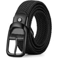 Mens Belts Stretchable Big And Tall Belts For Men Elastic Stretch Belt Black 1.26"