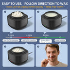 Nose Wax Kit Men, Nose Ear Hair Waxing Kit with 100g Wax, 40 Sticks, Nose Ear Hair Removal Kit, USB Fast Heat, Smart Constant Temp, Upgraded Size, Multi-Accessories, Black