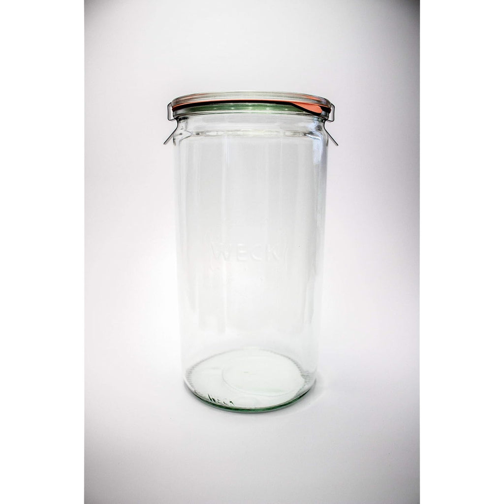 Weck Jar 974 - 1.5L Glass Jars with Large Storage Capacity - Preserving Jars with Airtight Lids Suitable for Pickling - Heat Resistant Canning Jars - Microwave Safe - (1 Jar with Glass Lid) 54 fl. oz