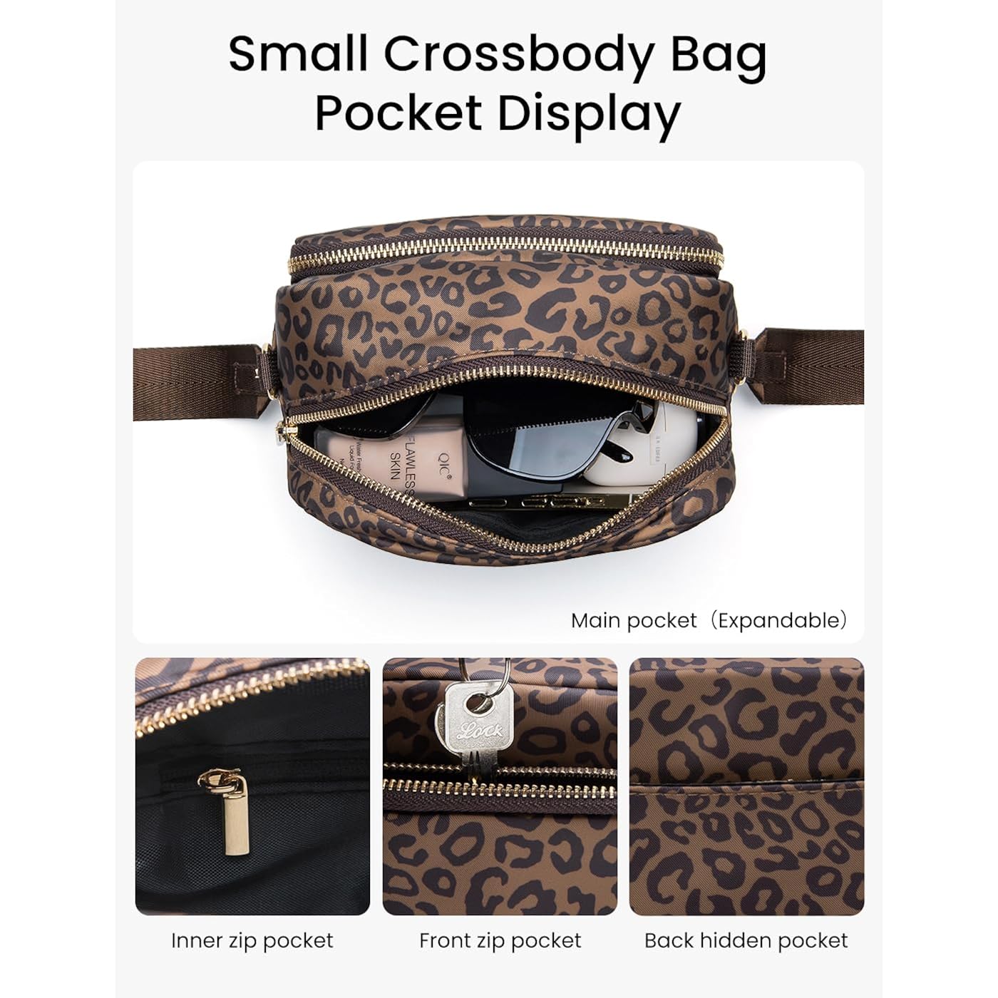 MEXS Small Crossbody Bags for Women, Mini Casual Cross Body Bag Travel Purse, Adjustable Strap Shoulder Handbags Wallet