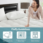 Queen Mattress Topper For Back Pain - Extra Thick Cooling Mattress Pad Cover For Queen Size Bed - Soft Mattress Protector Pillow Top With 8-21 Inch Deep Pocket 3D Snow Down Alternative Fill