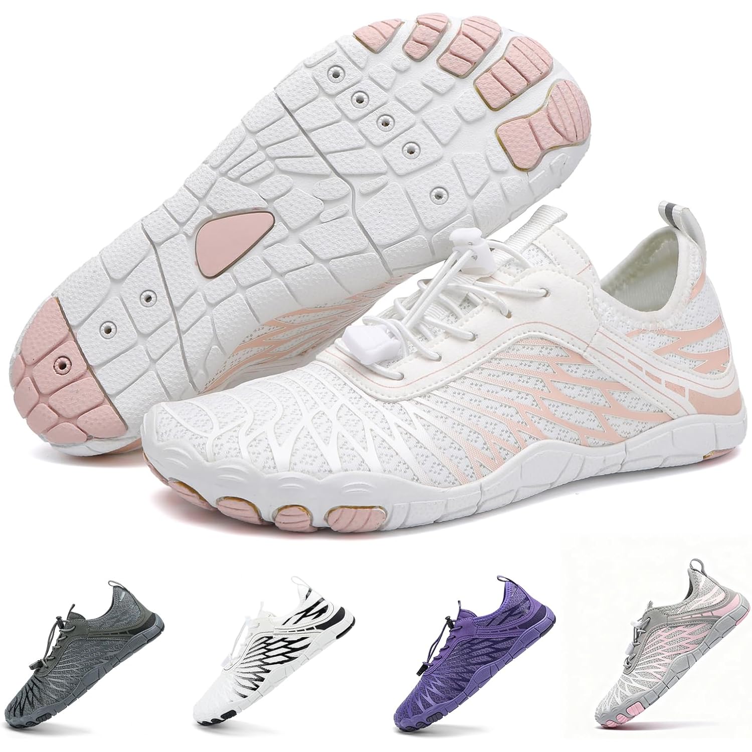 Hike Barefoot Shoes For Women Men Breathable & Non-Slip Athletic Footwear Wide Toe Water Shoes,Designed For Walking,Running&Swimming