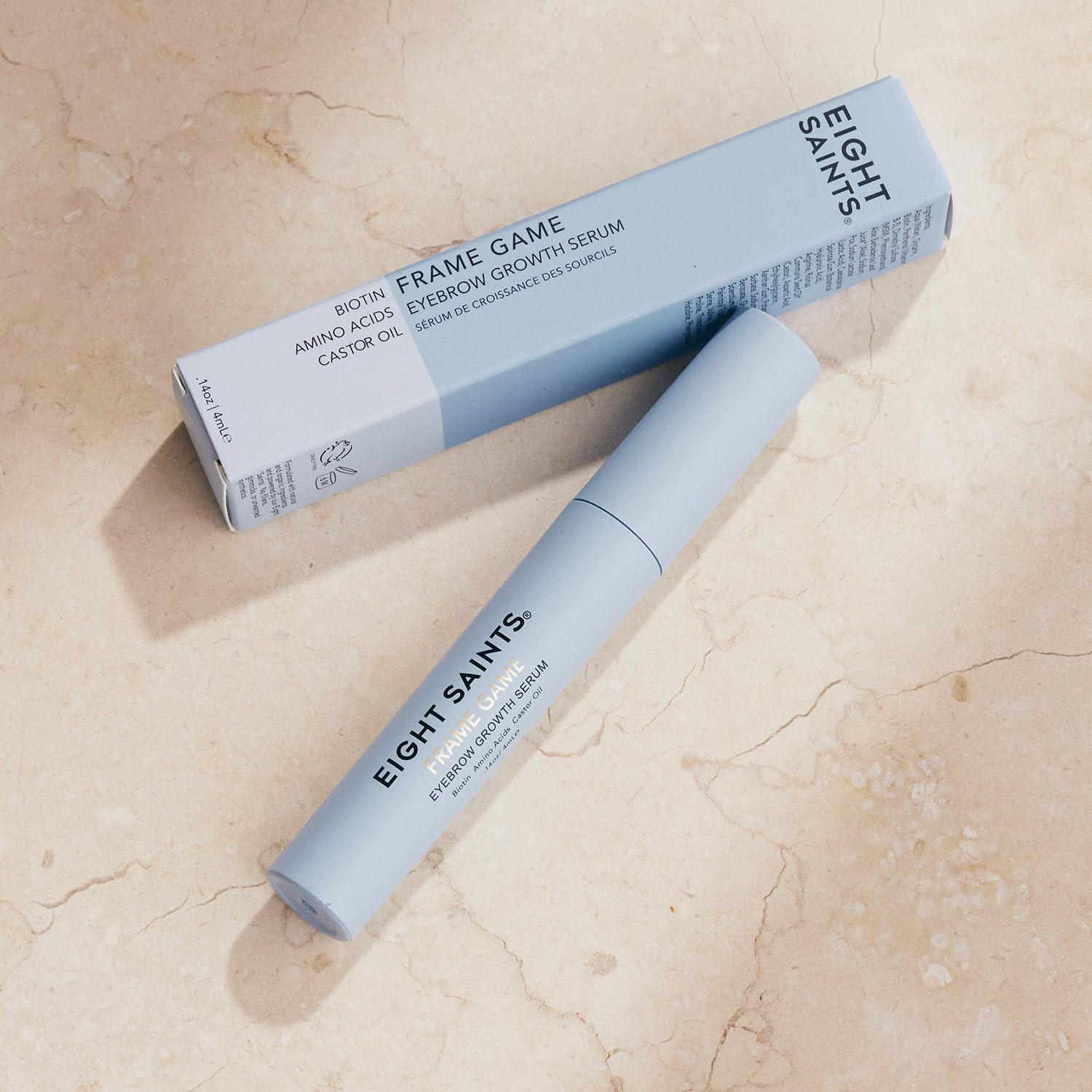 Eight Saints Frame Game Eyebrow Growth Serum For Thicker, Fuller Brows, With Biotin, Amino Acids, And Castor Oil, Brow Enhancing Treatment For Thin Eyebrows, Nourishing Eyebrow Serum, 0.14 Fl Oz