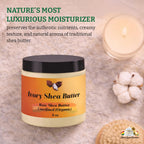 Organic West-African Ivory Shea Butter, Raw & Unrefined Grade A Shea Butter, Diy Ingredient, Moisture-Rich Skin & Hair Butter, Fast Absorbing, 8 Oz Jar