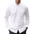 J.Ver Men'S Oxford Shirt Solid Casual Button Down Collar Shirts Long Sleeve Dress Shirts With Pocket