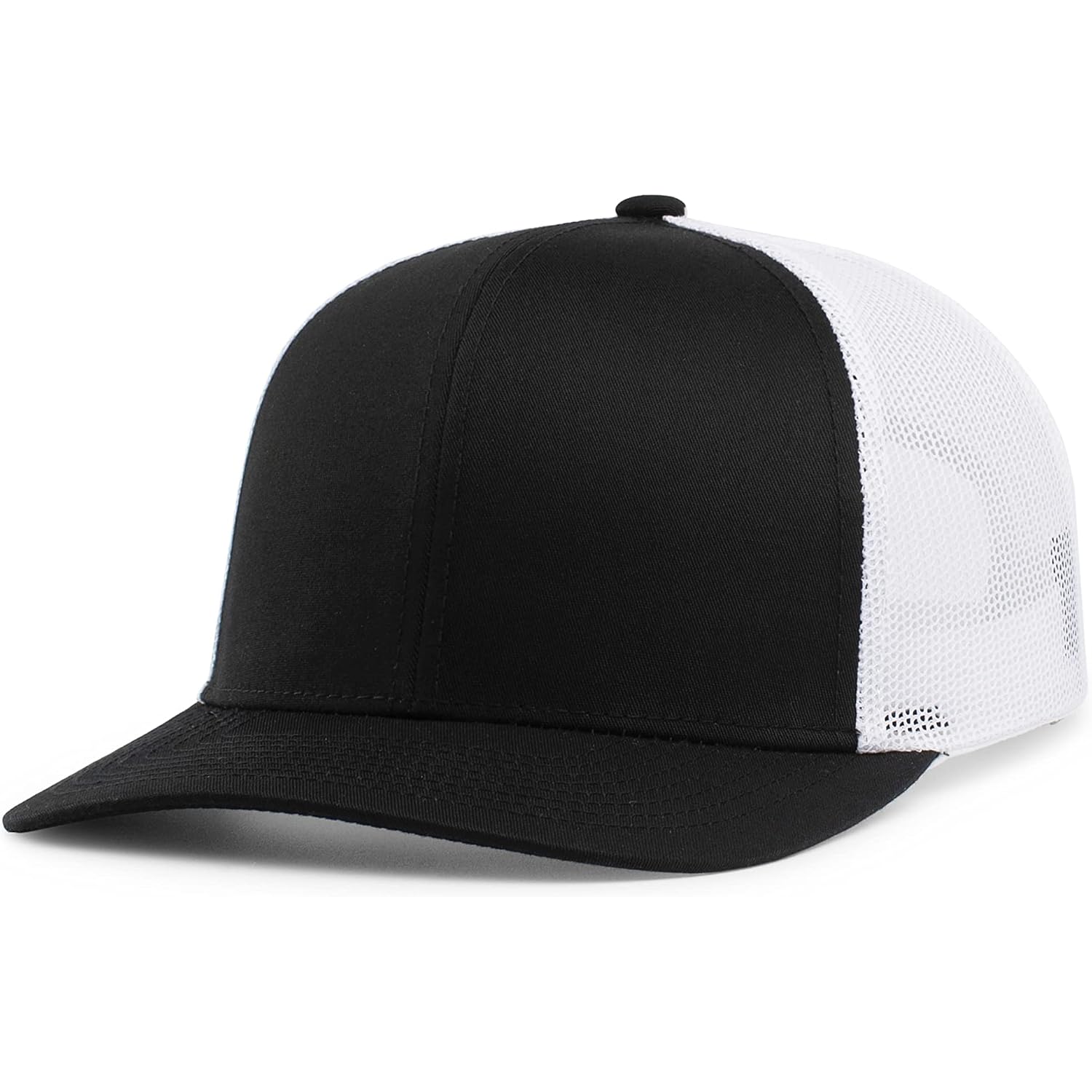 Pacific Headwear Snapback Trucker: Stylish Unisex Cap for All-Day Comfort Black/White/Black