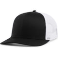 Pacific Headwear Snapback Trucker: Stylish Unisex Cap for All-Day Comfort Black/White/Black