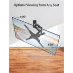 Mountup Full Motion Tv Wall Mount For Most 26-60 Inch Tvs, Max Vesa 400X400Mm Wall Mount Tv Bracket With Swivel Tilting Extension Level Adjustment For Led Lcd Flat Curved Tvs Up To 77 Lbs, Mu0018