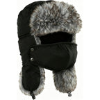 Buauty Fur Trapper Hat for Men Women Winter Windproof Soft Russian Ushanka Hats with Warm Ear Flaps & Removable Mask