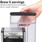 Hamilton Beach Flexbrew Advanced 4-In-1 Single Serve Coffee Maker | Hot & Iced Coffee Maker | Removable 45 Oz. Reservoir | Uses Pod Packs & Grounds | Fast Brewing | Black