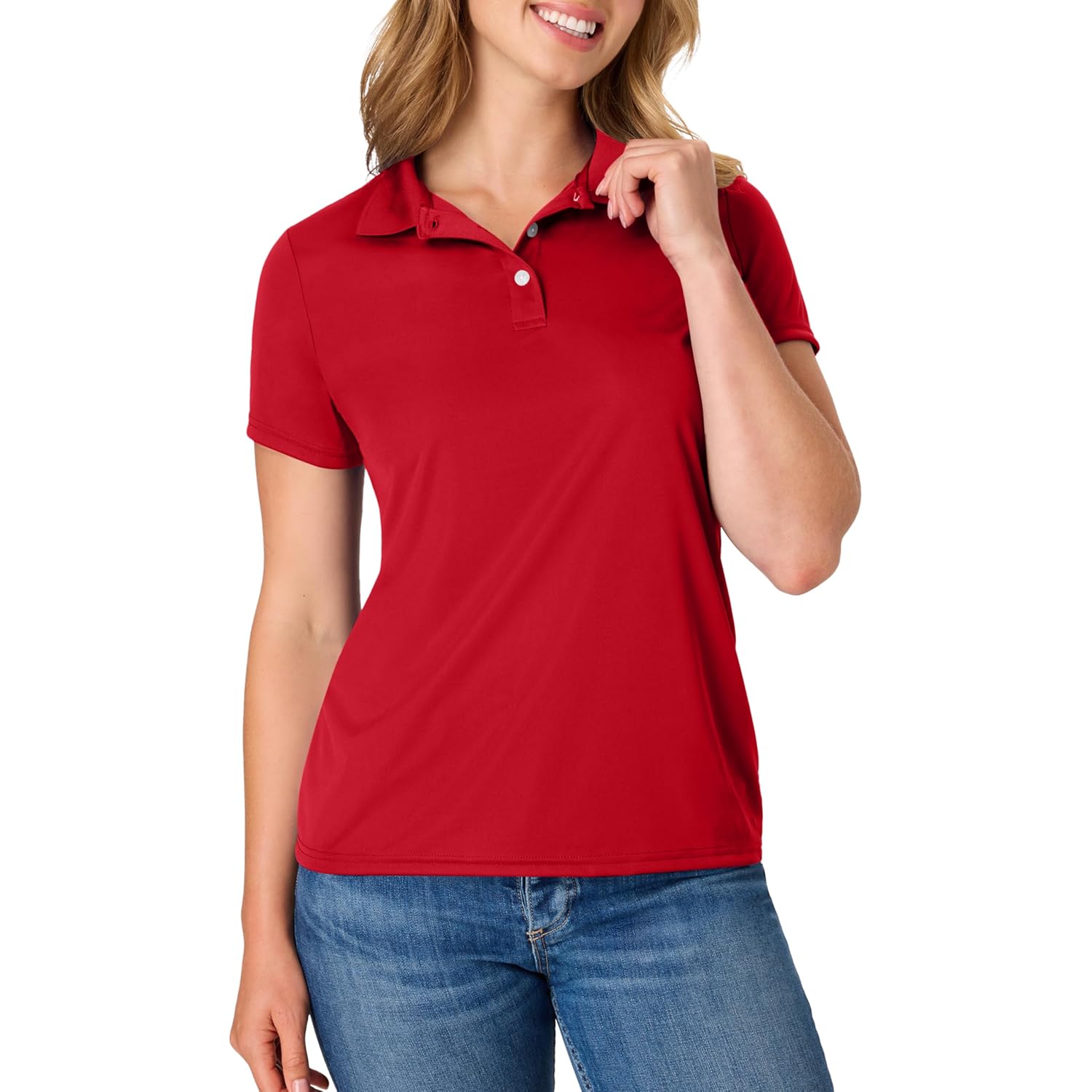 Hanes Womens Performance Polo, Single Or 3-Pack, Sport Cool Dri Moisture-Wicking Polo Shirt, 40+ Upf Protection