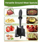 Upgrade Meat Chopper, Heat Resistant Meat Masher For Hamburger, Ground Beef Smasher, Nylon Hamburger Grinder Utensil For Ground Beef, Non Stick Mix Ground Chopper, Mix And Chop Potato Masher Tool