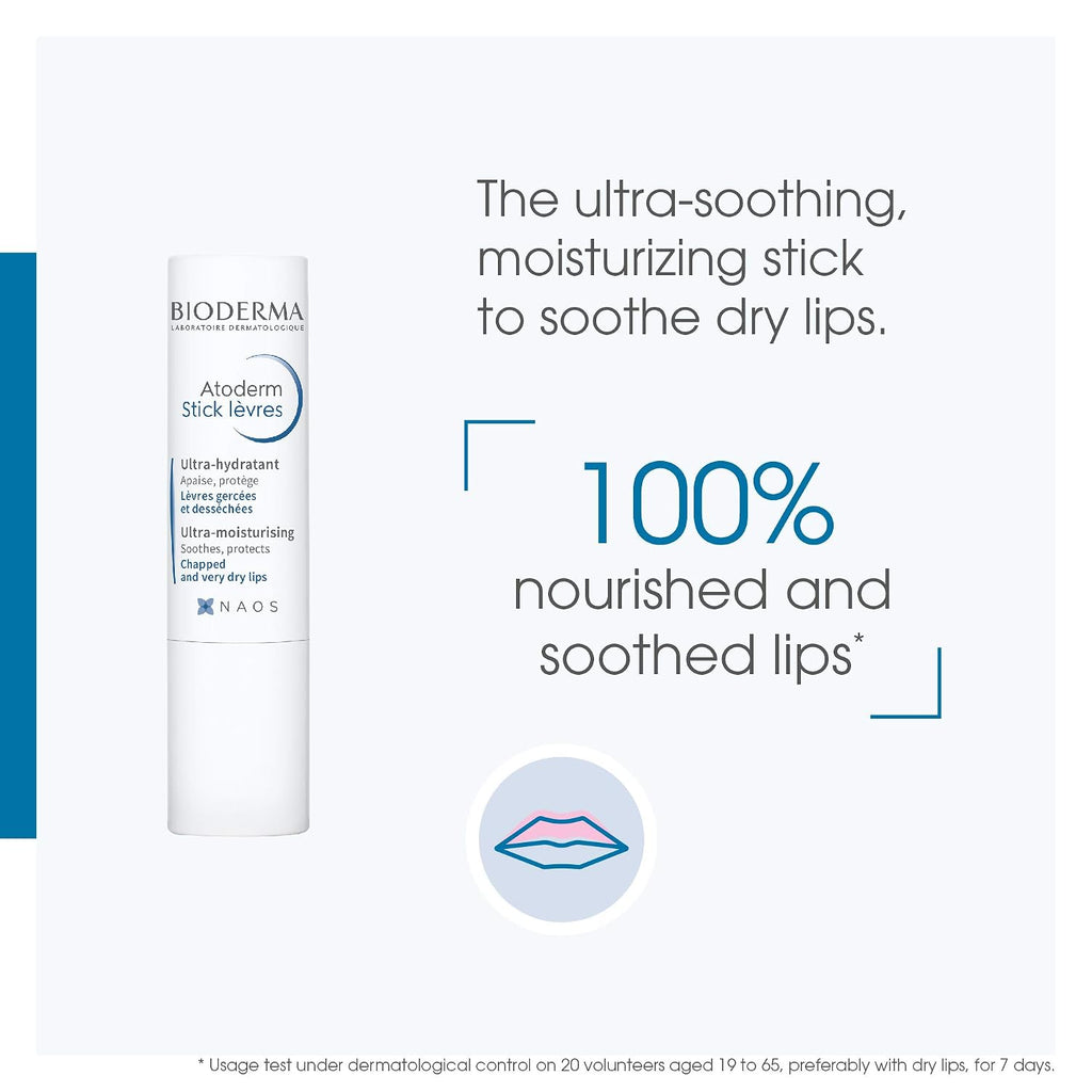 Bioderma - Atoderm - Lip Stick - Hydrating, Soothing And Renewing Lip Stick - For Dry Lips