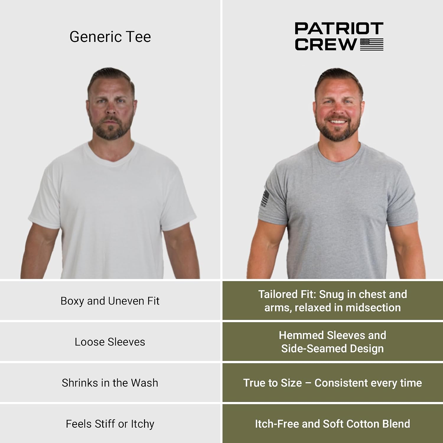 Patriot Crew Men'S 6 Pack Midnight Fresh T-Shirt, American Graphic Tee, Patriotic, Usa & Freedom Style Shirt