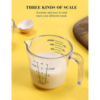 -Bingbing- Measuring Cups Set, Liquid Measuring Cups For 3 For Kitchen | Bpa Free Plastic Set With Spout Multiple Measurement Scales, Cup, Ml And Oz, (Clear)