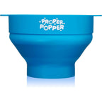 The Original Proper Popper Microwave Popcorn Popper, Silicone Popcorn Maker, Collapsible Bowl Bpa Free & Dishwasher Safe - (Turquoise)