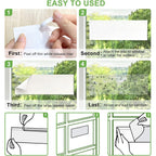 Lfsys 50 Pack Window Fly Trap, Fruit Fly Traps For Indoors, Fly Paper Sticky Strips, Fly Traps For Indoors Clear