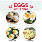 Dash Rapid Egg Cooker - Boiler, Poacher & Steamer - Includes Measuring & Recipe Guide - Dishwasher Safe - BPA Free - Holds 7 Eggs, Black