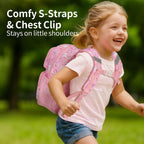 Kids Backpack For Girls Kindergarten - 15 Inch School Bag | For Prek-2Nd Grade Kids Ages 4-7, Fits Folders, Insulated Pocket For Lunch And Snacks, Comfy Padded Straps, Pink Unicorn