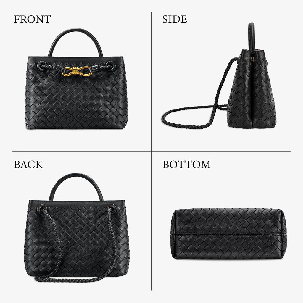 Woven Tote Bag for Women Leather Shoulder Handbag Designer Top Handle Purses
