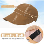 4PCS UPF 50+Womens Sun Hat UV Protection Wide Brim Hat Adjustable Ponytail Breathable for Hiking Fishing Running Golf Sports Multi